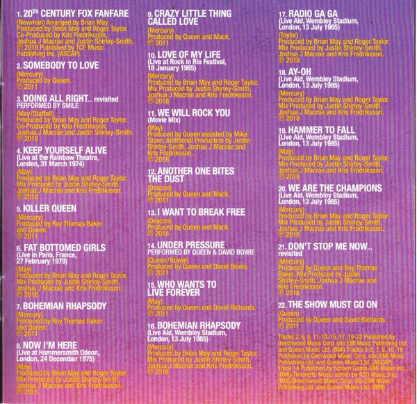 Queen  Bohemian Rhapsody; The Original Soundtrack 2018 : Booklet09